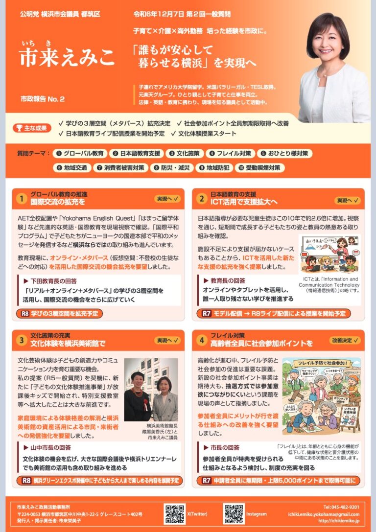 市来えみこ市政報告No.2